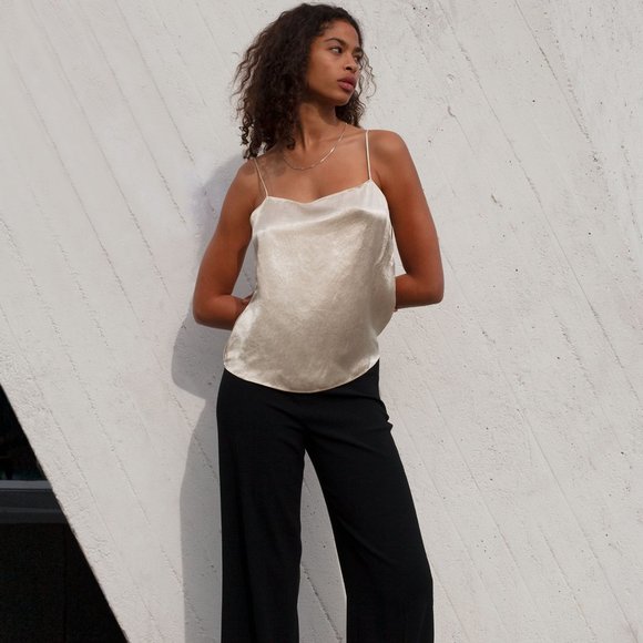 Babaton champagne silk benji camisole - Picture 3 of 11